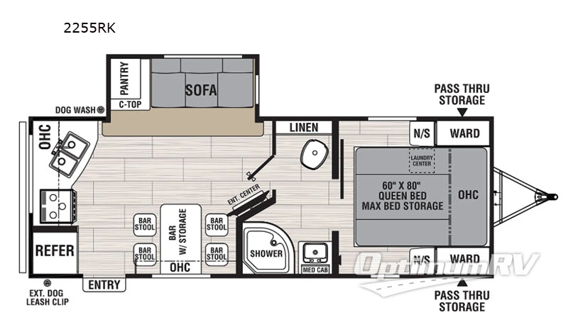 2020 Coachmen Spirit Ultra Lite 2255RK Floorplan Photo