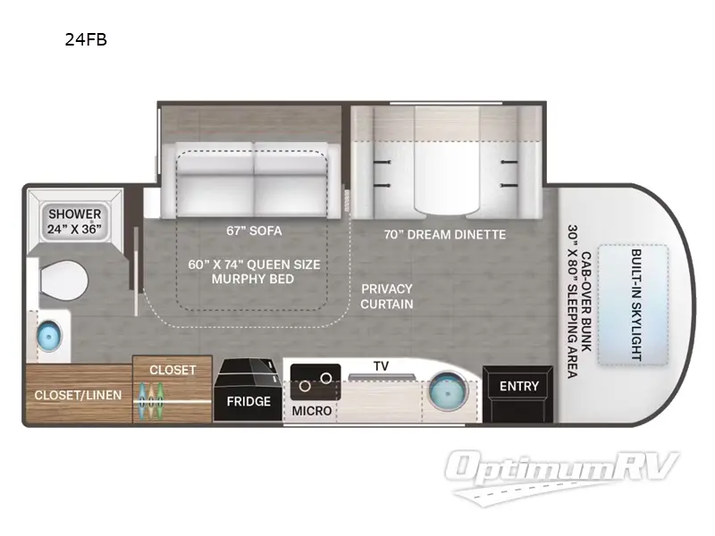 2024 Thor Delano Sprinter 24FB RV Floorplan Photo