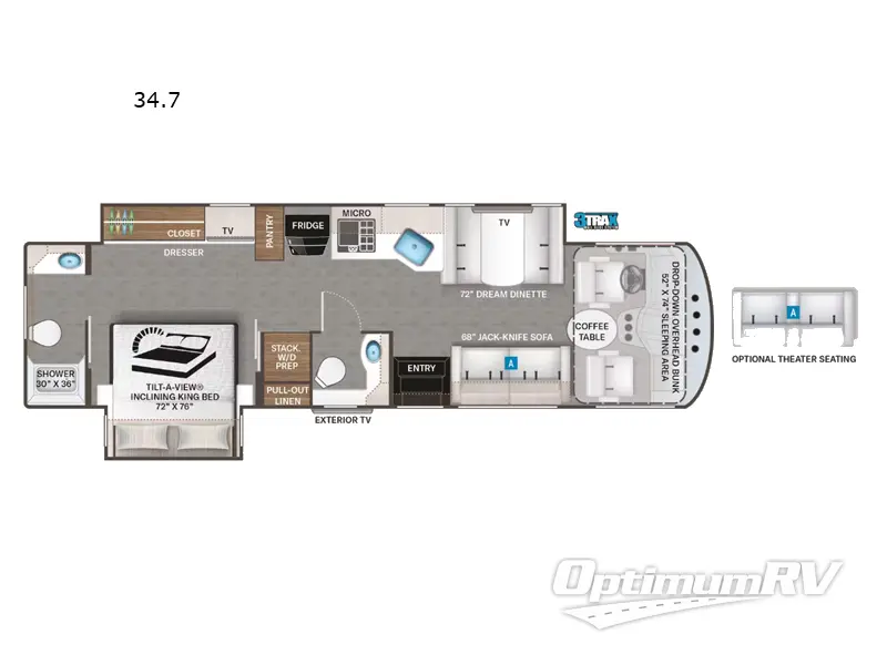 2023 Thor Miramar 34.7 RV Floorplan Photo