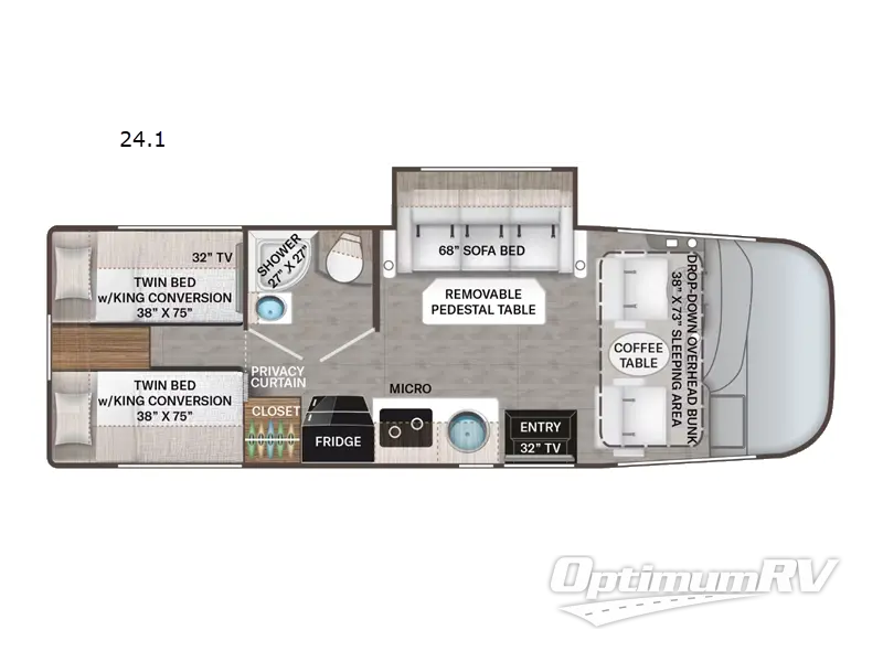 2024 Thor Vegas 24.1 RV Floorplan Photo