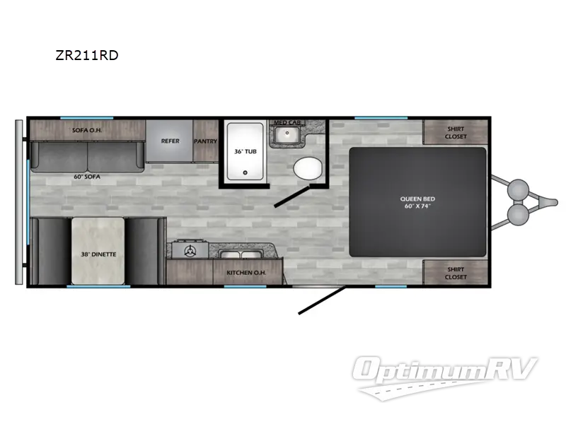 2023 CrossRoads Zinger Lite ZR211RD Floorplan Photo