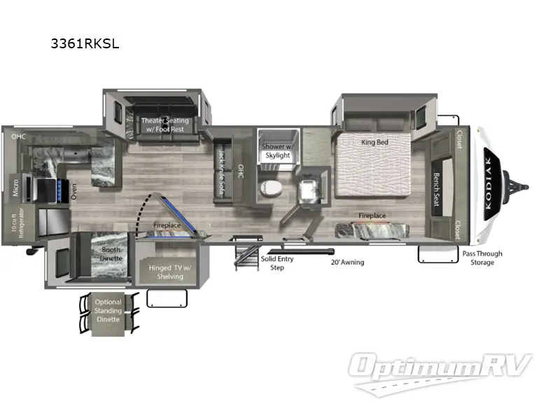 2024 Dutchmen Kodiak Ultimate 3361RKSL Floorplan Photo