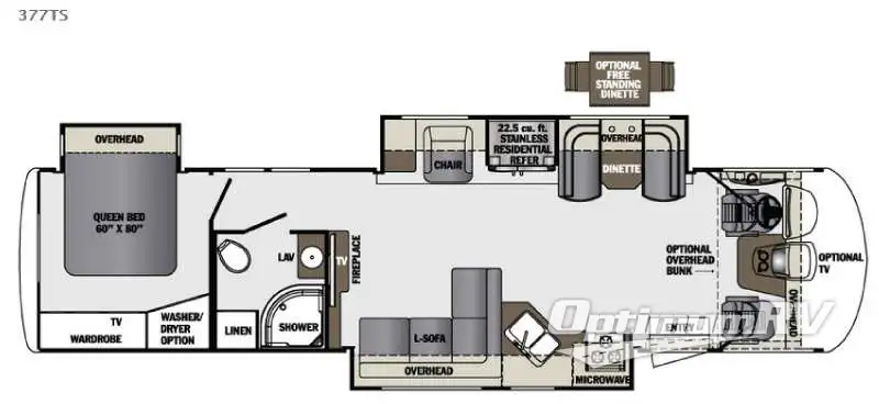 2016 Forest River Georgetown XL 377TS Floorplan Photo