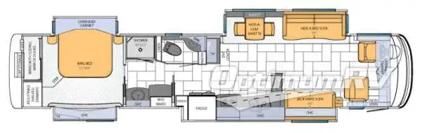 2013 Newmar Essex 4542 Floorplan Photo