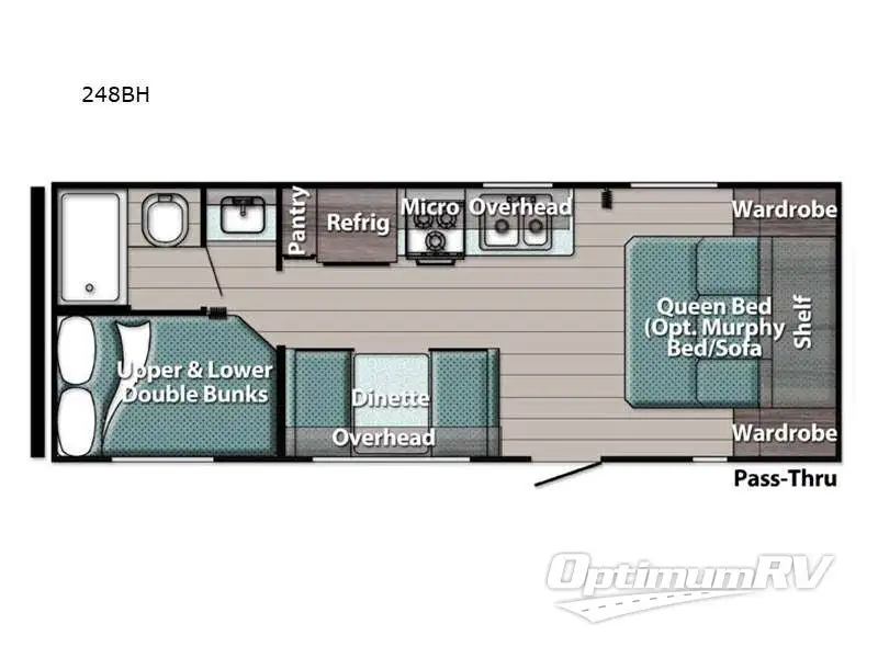 2021 Gulf Stream Ameri-Lite Ultra Lite 248BH RV Floorplan Photo