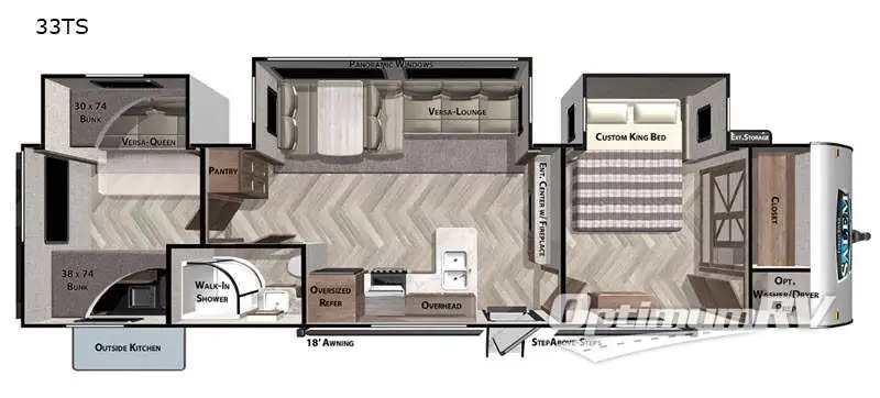 2021 Forest River Salem 33TS Floorplan Photo