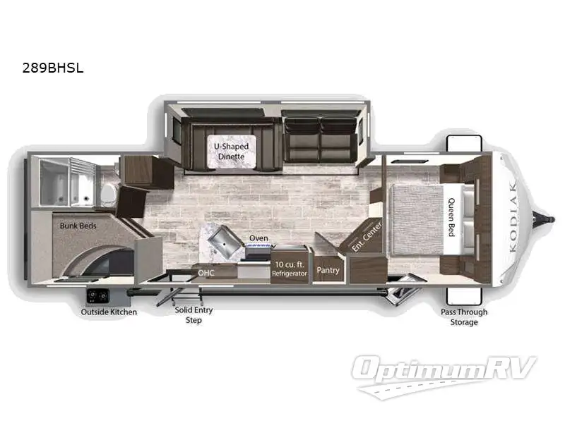 2021 Dutchmen Kodiak Ultra-Lite 289BHSL Floorplan Photo