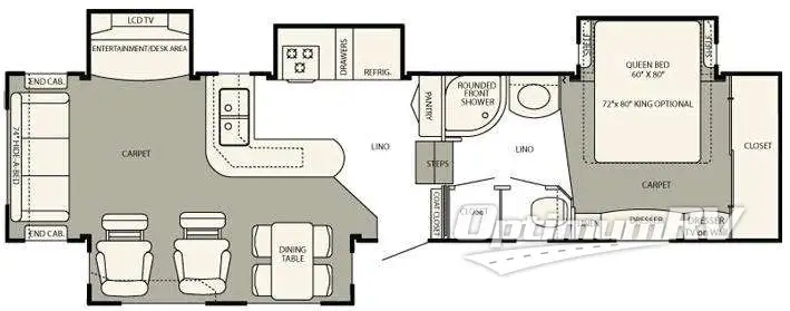 2012 NuWa HitchHiker Discover America 355 CK Floorplan Photo