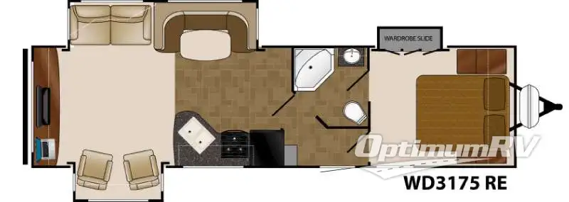 2016 Heartland Wilderness 3175RE Floorplan Photo