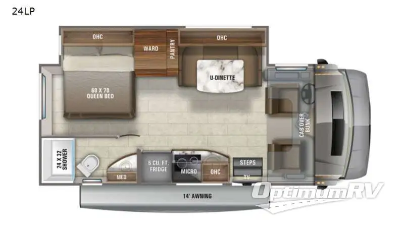 2021 Jayco Melbourne Prestige 24LP RV Floorplan Photo