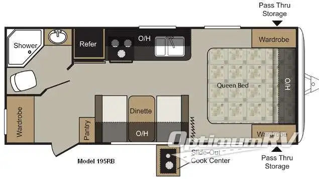 2012 Keystone Passport 195RB RV Floorplan Photo