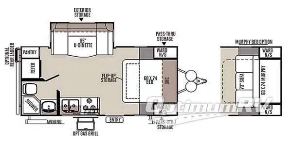 2015 Forest River Rockwood Mini Lite 2104S Floorplan Photo