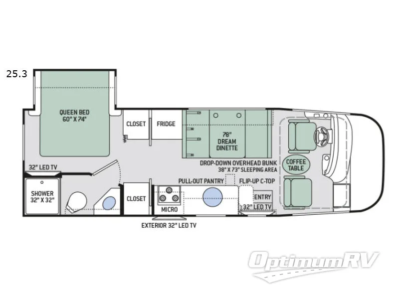 2017 Thor Axis 25.3 Floorplan Photo