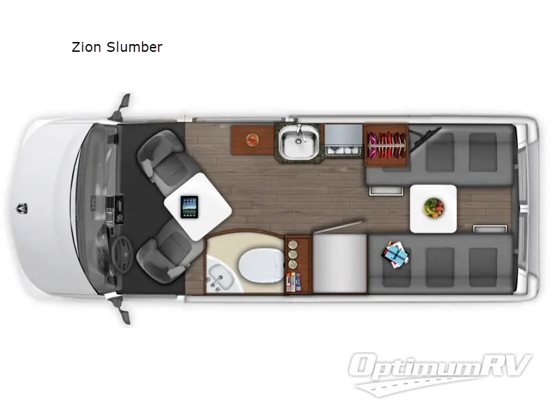 2021 Roadtrek Roadtrek ZION SLUMBER Floorplan Photo