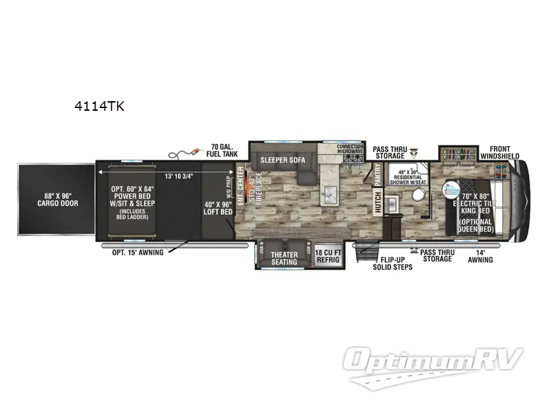 2022 KZ Venom 4114TK Floorplan Photo