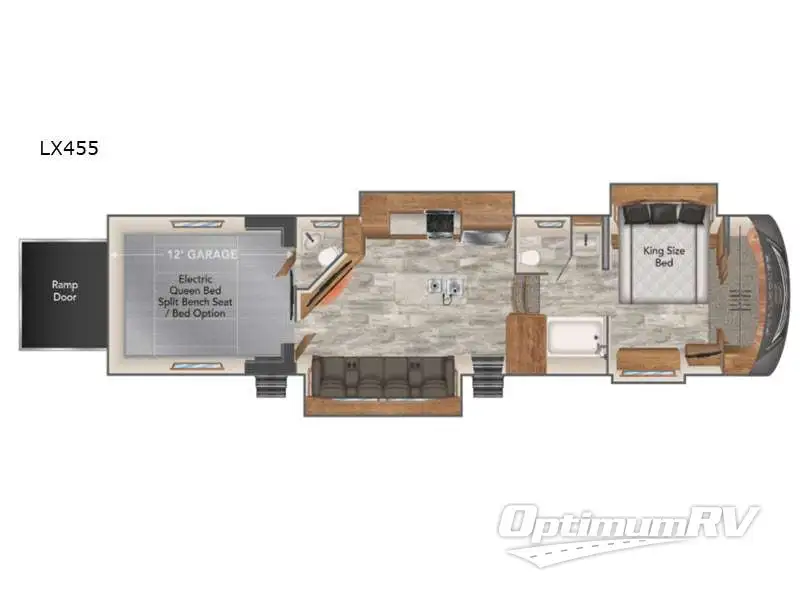 2022 DRV Luxury Suites FullHouse LX455 Floorplan Photo