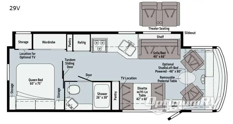 2021 Winnebago Sunstar 29V Floorplan Photo