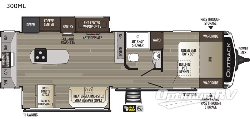 2020 Keystone Outback 300ML Floorplan Photo