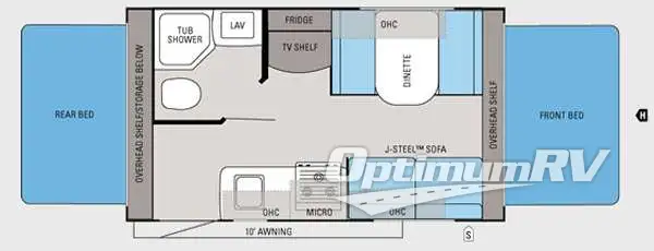 2013 Jayco Jay Feather Ultra Lite X17Z Floorplan Photo