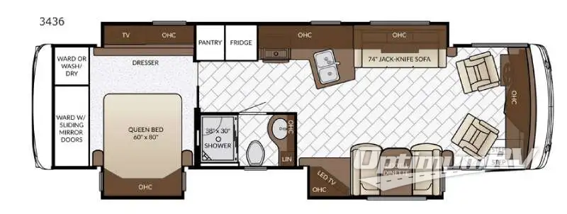 2017 Newmar Ventana LE 3436 Floorplan Photo