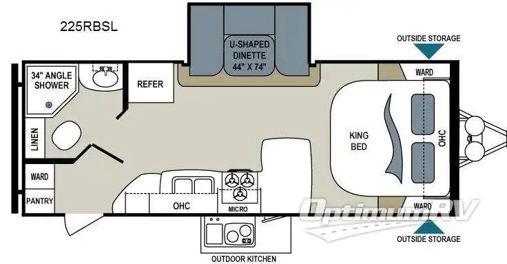2014 Dutchmen Aerolite 225RBSL Floorplan Photo