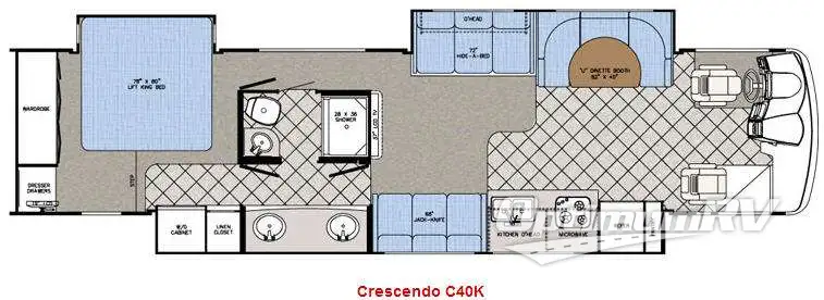 2009 Gulf Stream Crescendo C40K RV Floorplan Photo