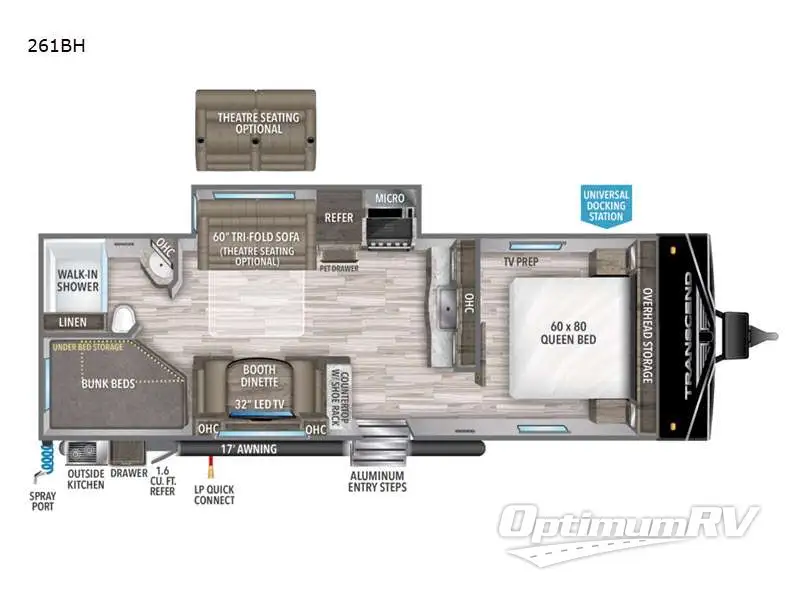 2022 Grand Design Transcend Xplor 261BH Floorplan Photo