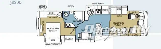 2007 Safari Simba 38SDD RV Floorplan Photo