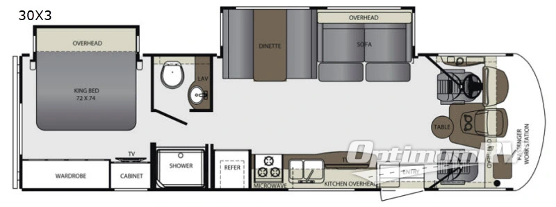 2018 Forest River Georgetown 3 Series 30X3 Floorplan Photo