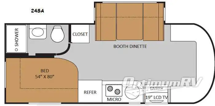 2012 Thor Four Winds Siesta Sprinter 24SA Floorplan Photo