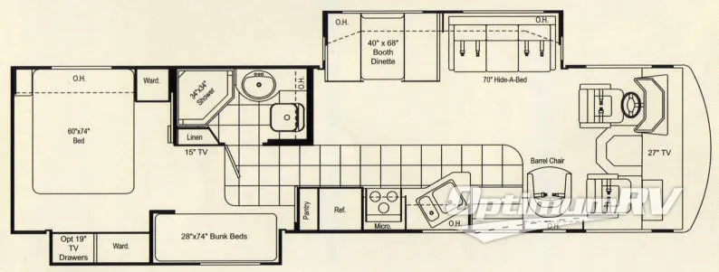 2007 Damon Daybreak 3276 Floorplan Photo