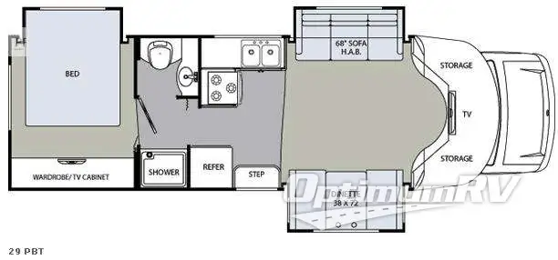 2010 Monaco Montclair 29PBT Floorplan Photo