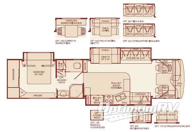 2005 Fleetwood Expedition 38N Floorplan Photo
