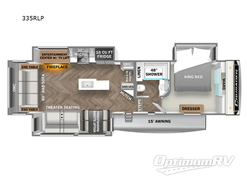 2024 Prime Time Crusader 335RLP Floorplan Photo