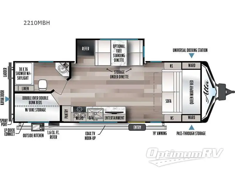 2023 East To West Alta 2210MBH RV Floorplan Photo