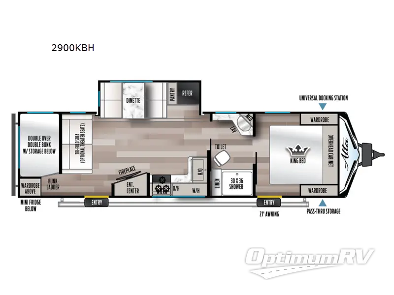 2023 East To West Alta 2900KBH Floorplan Photo