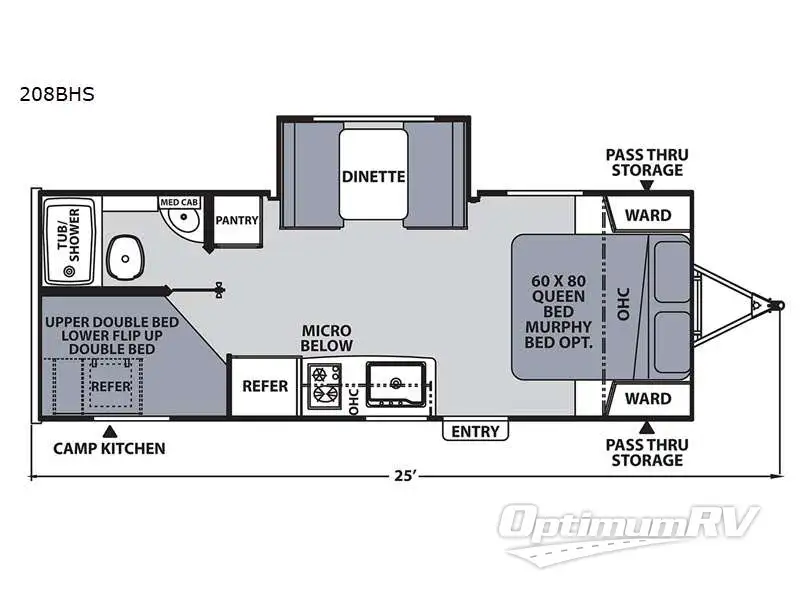 2022 Coachmen Apex Nano 208BHS Floorplan Photo
