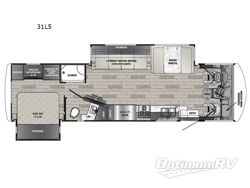2024 Forest River Georgetown 5 Series 31L5 Floorplan Photo
