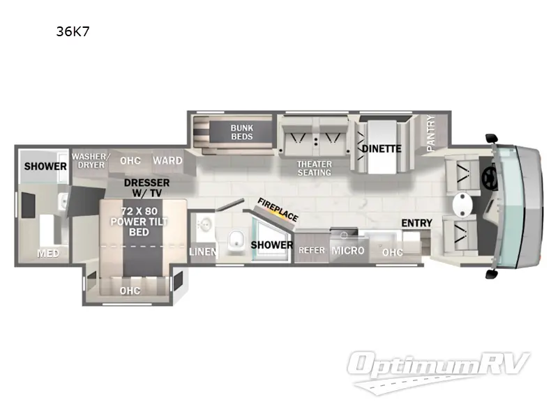 2025 Forest River Georgetown 7 Series 36K7 RV Floorplan Photo