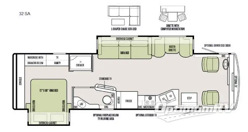 2016 Tiffin Allegro 32SA Floorplan Photo