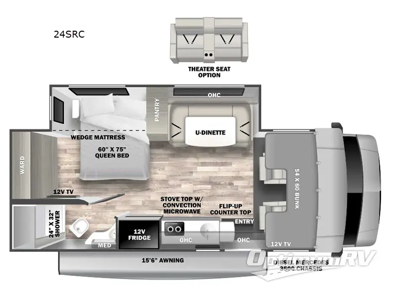 2024 Forest River Solera 24SRB RV Floorplan Photo