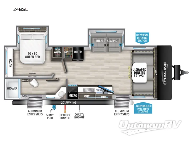 2024 Grand Design Imagine XLS 24BSE Floorplan Photo