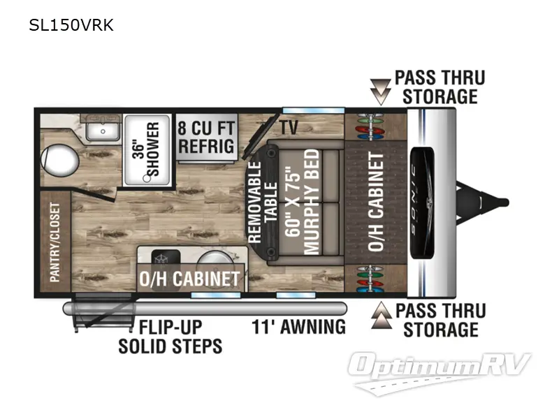 2024 Venture Sonic Lite SL150VRK RV Floorplan Photo