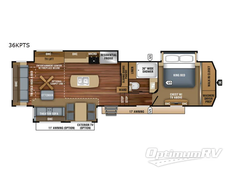 2018 Jayco Pinnacle 36KPTS Floorplan Photo