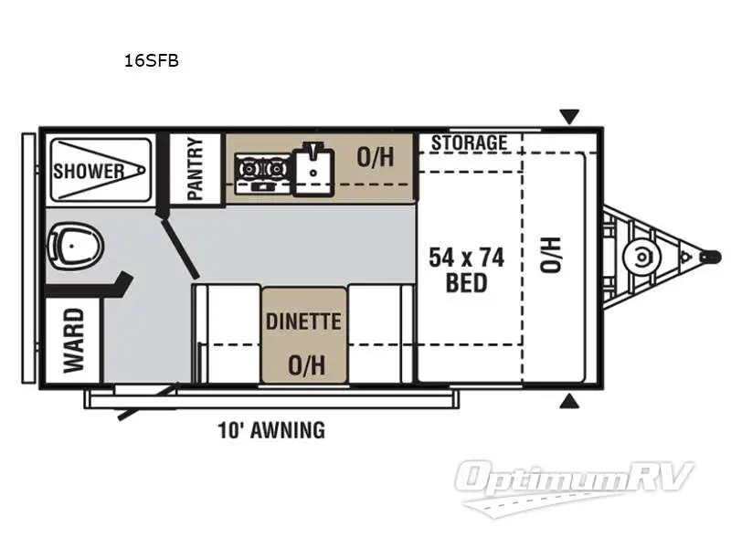 2021 Viking Saga 16SFB RV Floorplan Photo