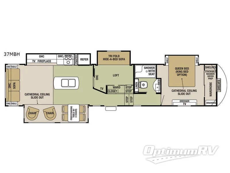 2017 Forest River Cedar Creek Silverback 37MBH RV Floorplan Photo