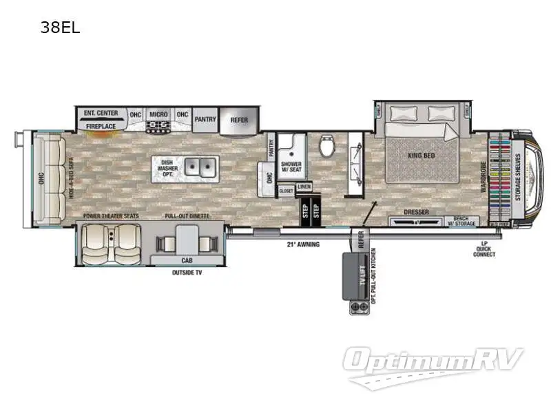 2021 Forest River Cedar Creek Champagne Edition 38EL Floorplan Photo
