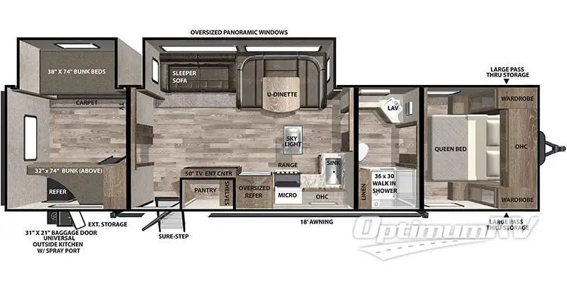 2021 Forest River Vibe 29BH RV Floorplan Photo