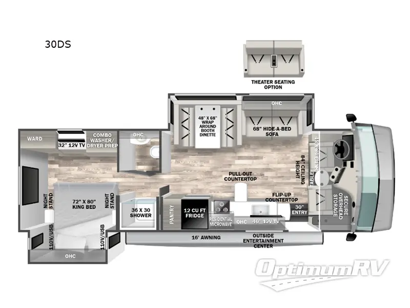 2023 Forest River FR3 30DS Floorplan Photo