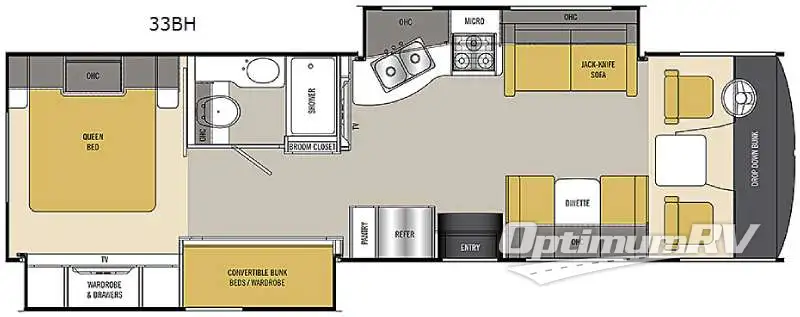 2016 Coachmen Pursuit 33 BH Floorplan Photo